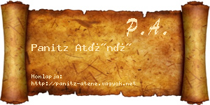 Panitz Aténé névjegykártya